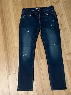 Old Navy Slim Dark Blue Ripped Jeans